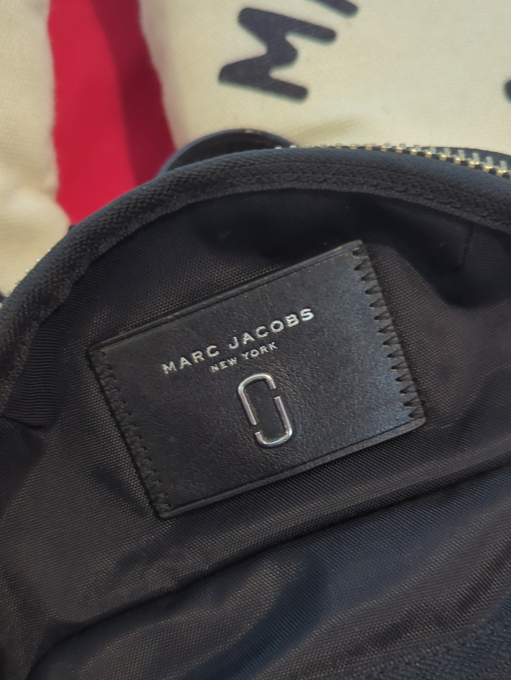 Marc Jacobs Black Nylon Small Zip-Front Backpack Made In Italy - Picture 2 of 6